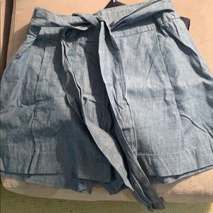 Jcrew denim paper bag shorts